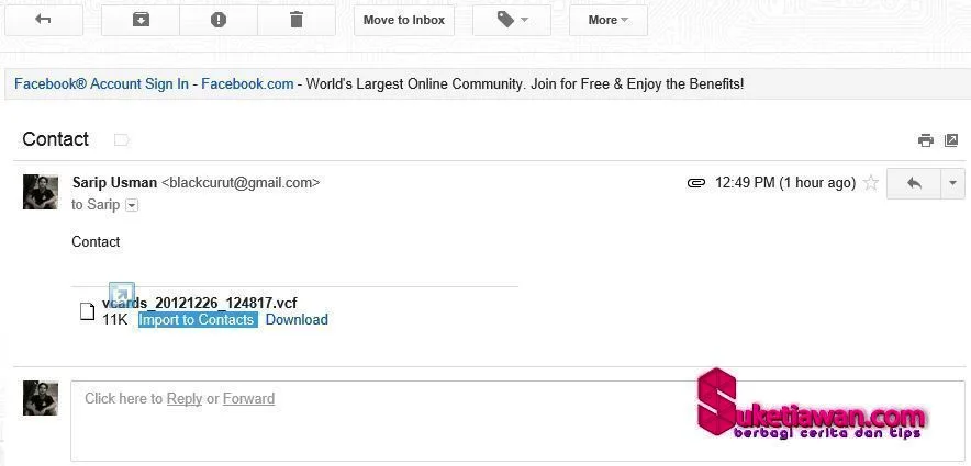 Import Export Google Contacs